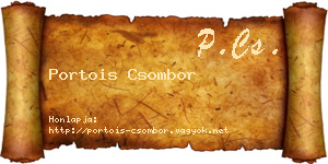 Portois Csombor névjegykártya